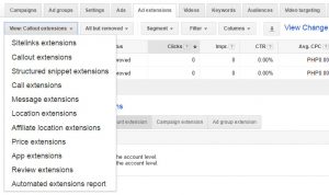 using Adwords ad extensions